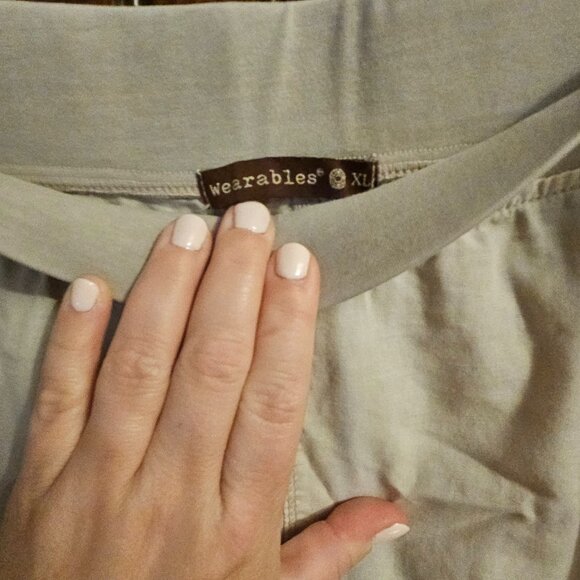 WEARABLES ASTRI ASYMMETRIC WIDE LEG PANT/ Khaki / NEW without tags/ XL - Picture 2 of 4